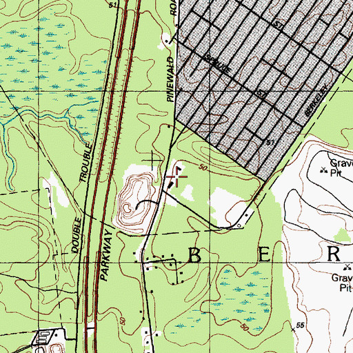 Topographic Map of Tom River Intermediate South School, NJ