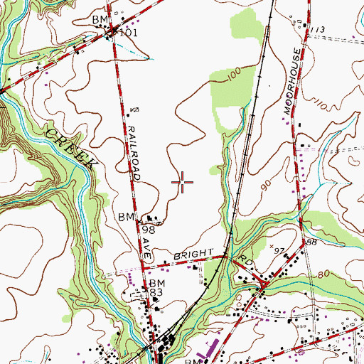 Topographic Map of New Egypt Middle School, NJ