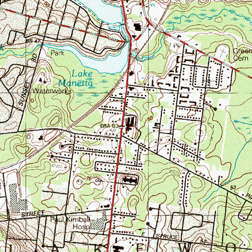Topographic Map of Bais Rivka Rochel School, NJ