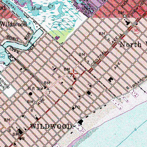 Topographic Map of Saint Ann Regional Elementary School, NJ