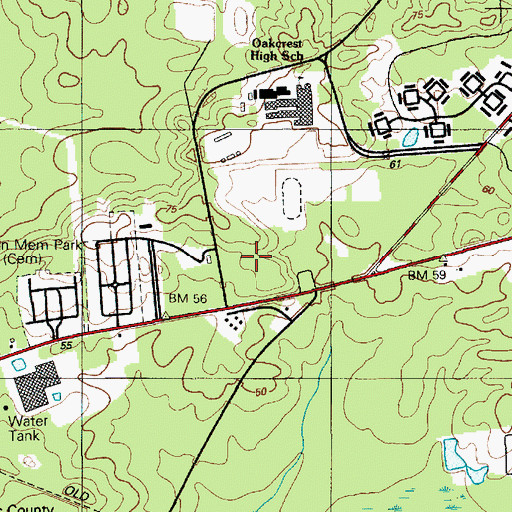 Topographic Map of William Davies Middle School, NJ