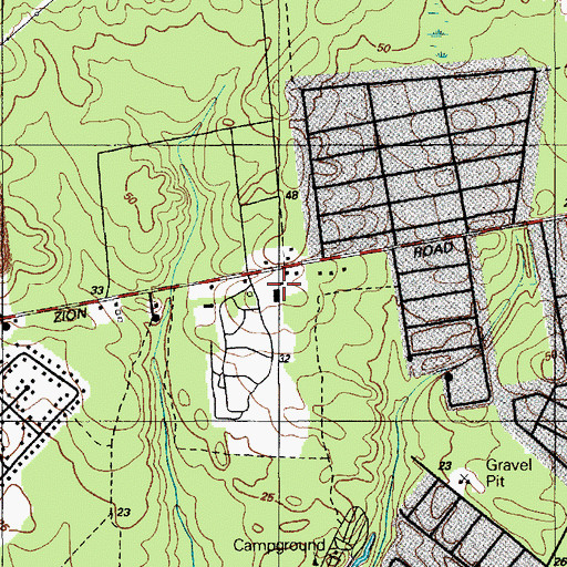 Topographic Map of Atlantic Christian School, NJ