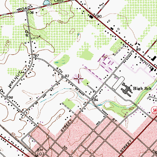 Topographic Map of Warren E Sooy Junior Elementary School, NJ