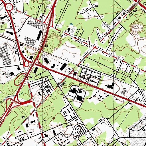 Topographic Map of Trocki Hebrew Academy School of Alantic County, NJ
