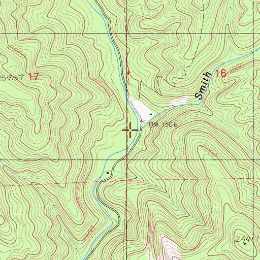 Topographic Map of Smith Creek, CA