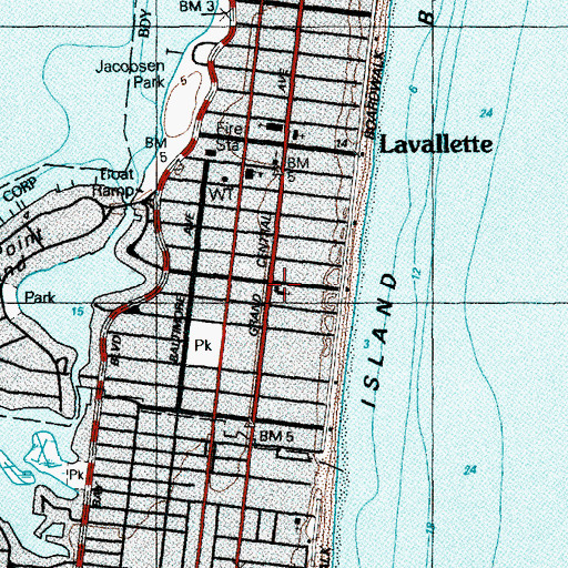 Topographic Map of Faith Lutheran Nursery School, NJ