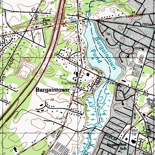 Topographic Map of Eagle Academy Alternative School, NJ