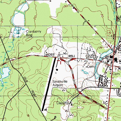 Topographic Map of Highland Academy School, NJ