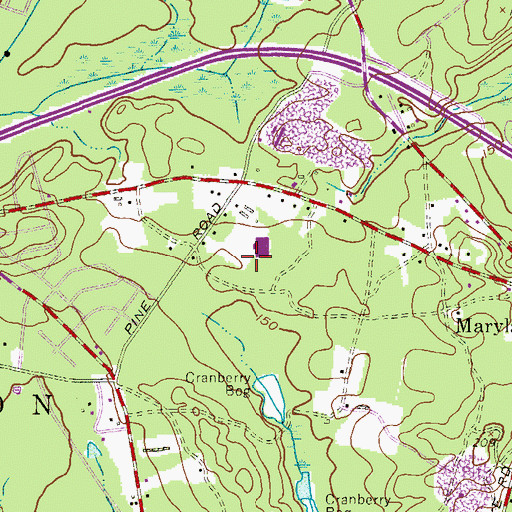 Topographic Map of Carl W Goetz Middle School, NJ