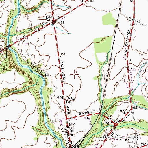 Topographic Map of New Egypt High School, NJ