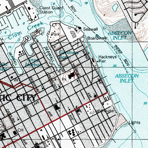 Topographic Map of Upton School Complex, NJ