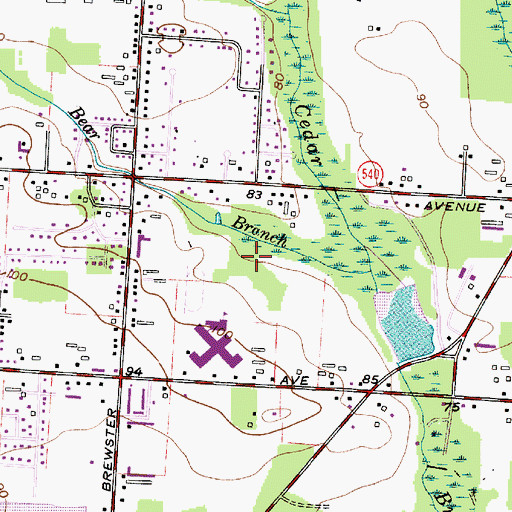 Topographic Map of Vineland High School North, NJ