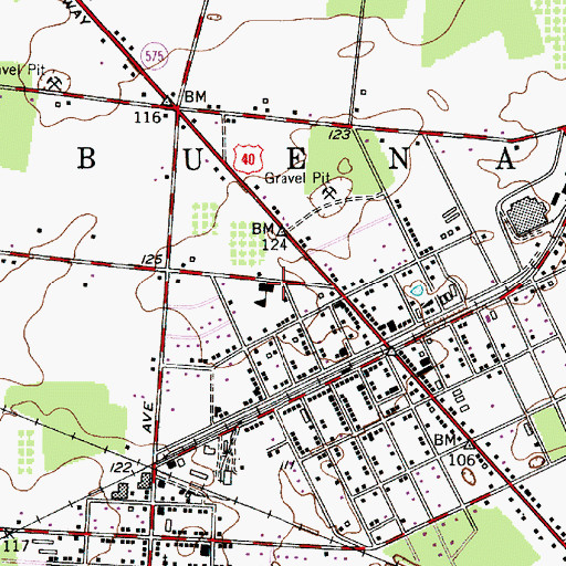 Topographic Map of William B Donini Elementary School, NJ