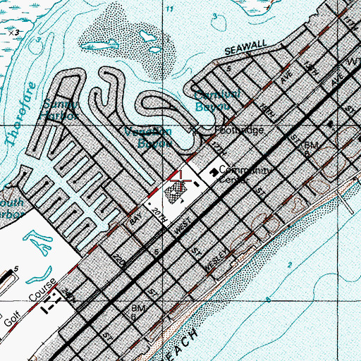 Topographic Map of Intermediate Elementary School, NJ