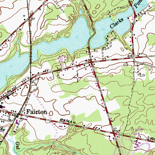 Topographic Map of Fairton Christian Center, NJ