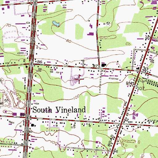 Topographic Map of Dr William Mennies Elementary School, NJ