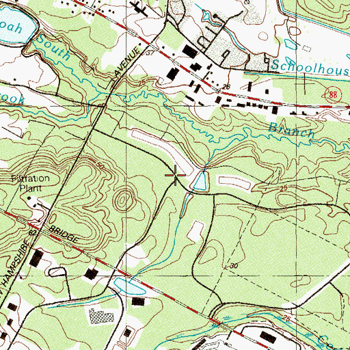 Topographic Map of Meridian Academy Special Education School, NJ