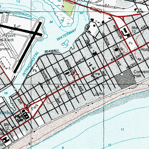 Topographic Map of Brighton Avenue Preschool, NJ