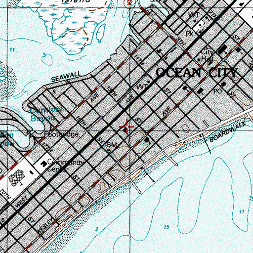 Topographic Map of Saint Augustine Regional Elementary School, NJ