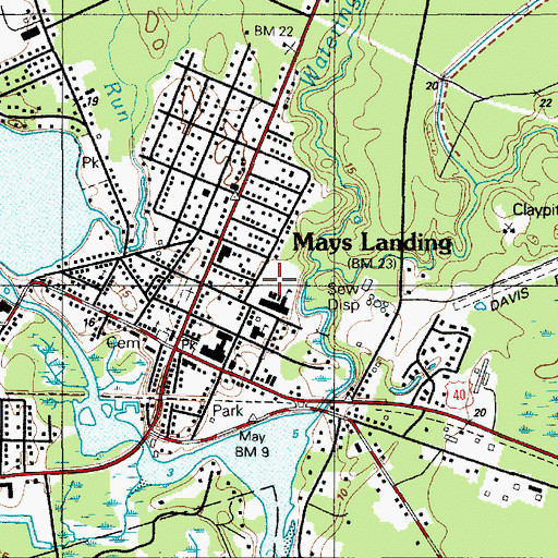 Topographic Map of Joseph C Shaner Memorial Elementary School, NJ