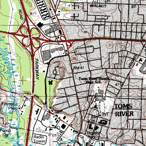 Topographic Map of Ambassador Christian Academy Elementary School, NJ