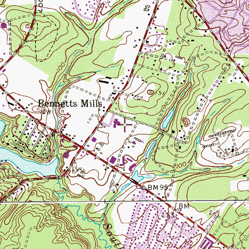 Topographic Map of Saint Aloysius School, NJ