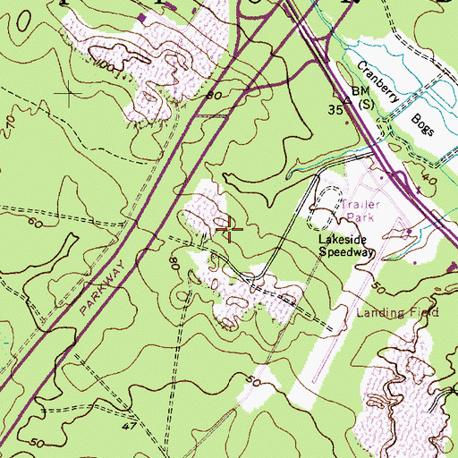 Topographic Map of Mckinley Avenue Elementary School, NJ