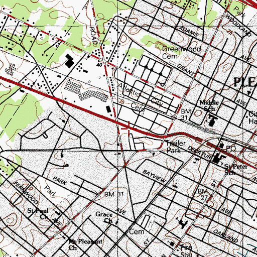 Topographic Map of PleasanTech Academy 2 Charter School, NJ