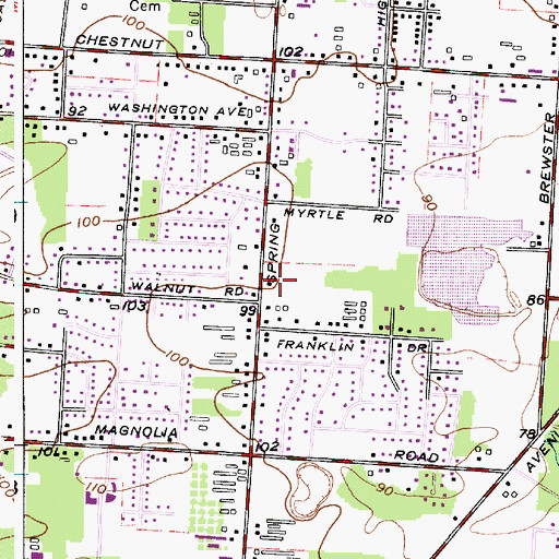 Topographic Map of The Ellison School, NJ