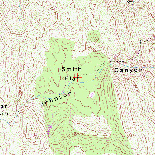 Topographic Map of Smith Flat, CA