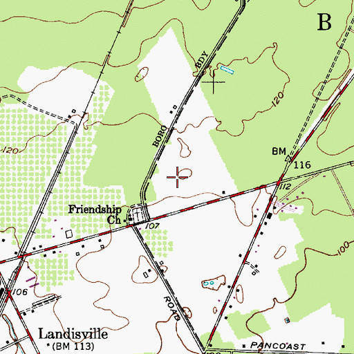 Topographic Map of Buena Regional High School, NJ