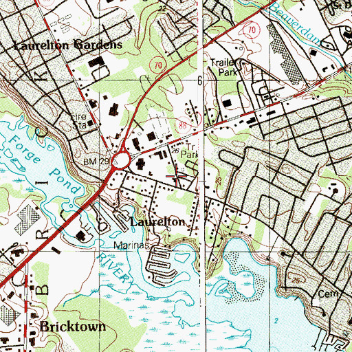 Topographic Map of Ocean Early Childhood Center Elementary School, NJ