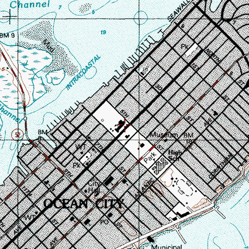 Topographic Map of Primary Elementary School, NJ