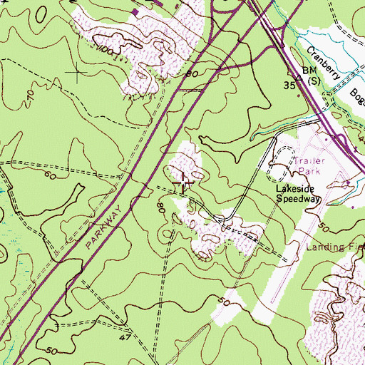 Topographic Map of Stafford Intermediate School, NJ
