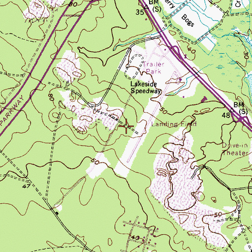 Topographic Map of All Saints Regional Catholic School, NJ