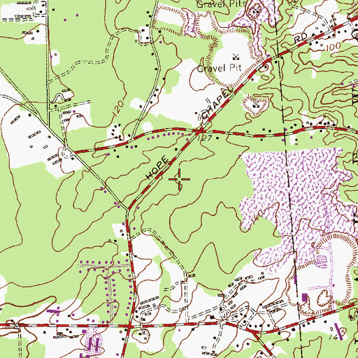 Topographic Map of Jackson Liberty High School, NJ