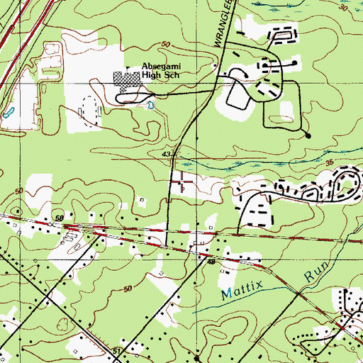 Topographic Map of Jersey Shore Baptist Academy, NJ