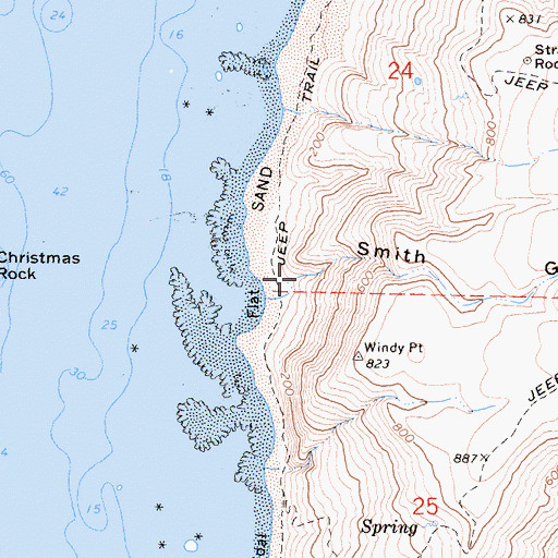 Topographic Map of Smith Gulch, CA