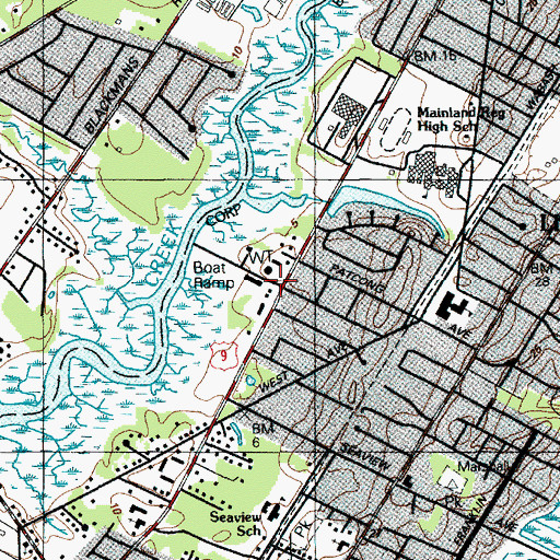 Topographic Map of Creative Learning Preschool, NJ
