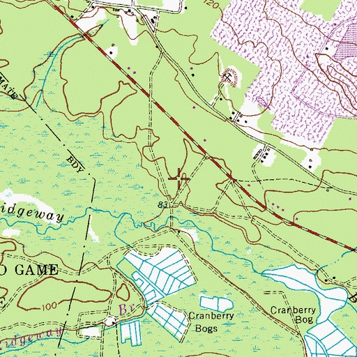Topographic Map of New Jersey Regional Day School Jackson, NJ