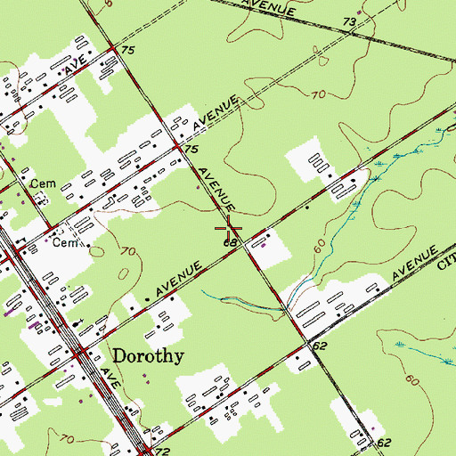 Topographic Map of Weymouth Township Elementary School, NJ