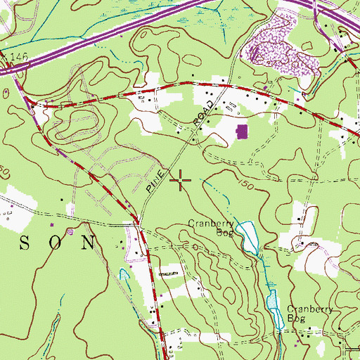 Topographic Map of Elms Elementary School, NJ