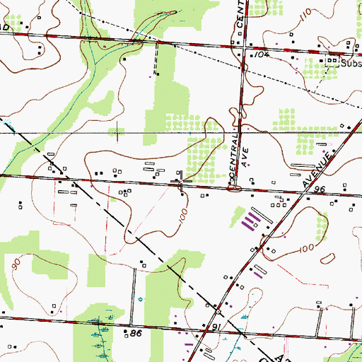 Topographic Map of Emmanuel Day School, NJ