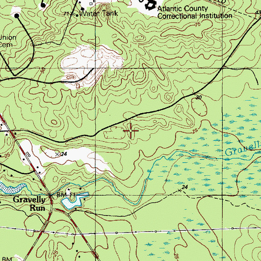 Topographic Map of George L Hess Educational Complex Elementary School, NJ