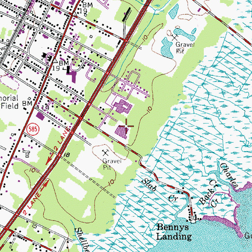Topographic Map of Middle Township 4 Middle School, NJ