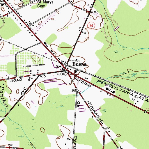 Topographic Map of John C Milanesi Elementary School, NJ