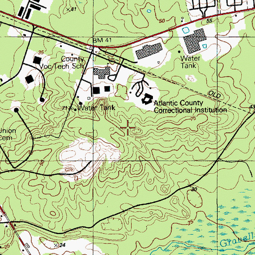 Topographic Map of Atlantic County Special Elementary School, NJ