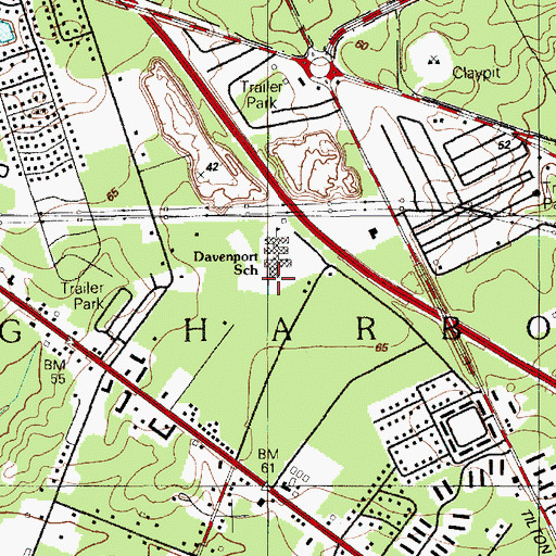 Topographic Map of Clayton J Davenport Primary School, NJ