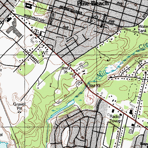 Topographic Map of Ocean Academy Day School, NJ