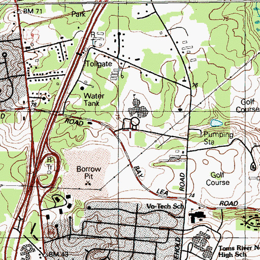 Topographic Map of The Goddard School, NJ